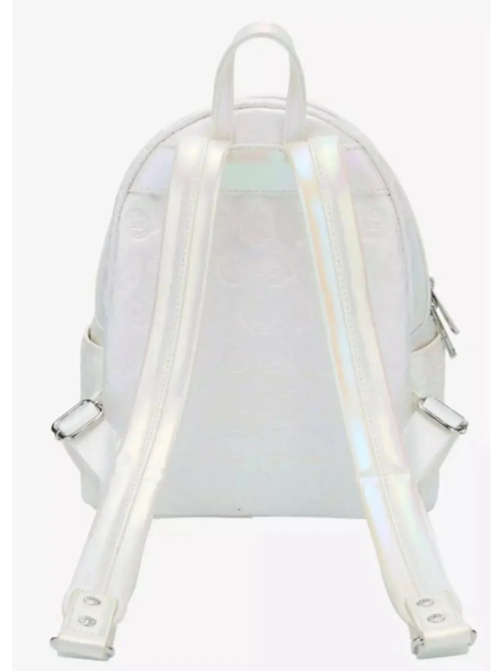Loungefly Disney Princess Bows Iridescent White Pearl Mini Backpack NWT